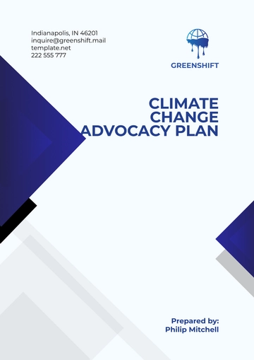 Free Climate Change Advocacy Plan Template to Edit Online