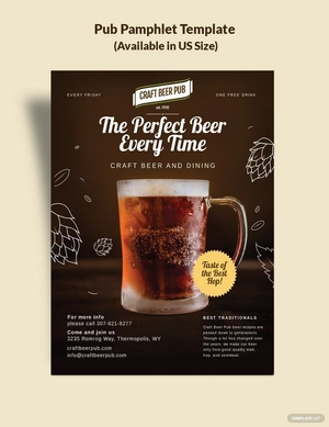 Pub Pamphlet Template