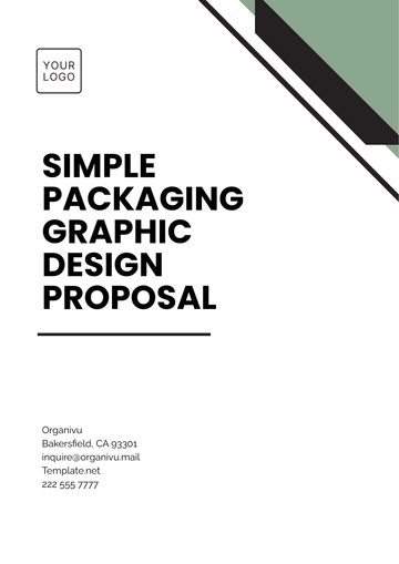 Free Simple Packaging Graphic Design Proposal Template to Edit Online