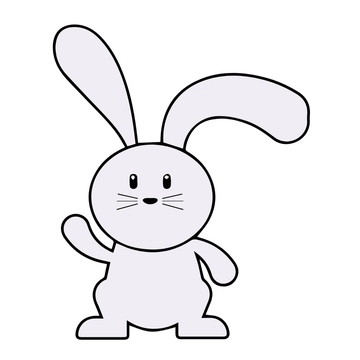 Free White Rabbit Clipart to Edit Online