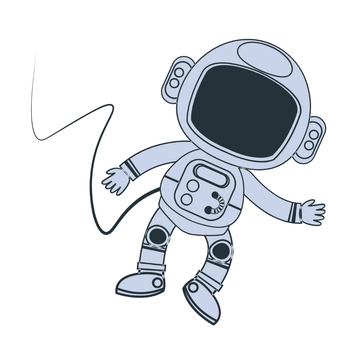 Free Floating Astronaut Clipart to Edit Online