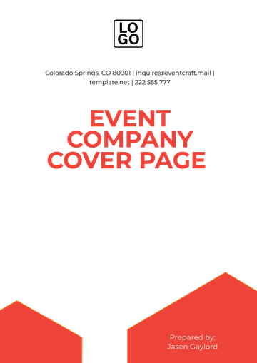 Free Event Company Cover Page Template to Edit Online