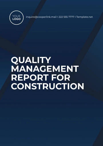 Free Quality Management Report for Construction Template to Edit Online