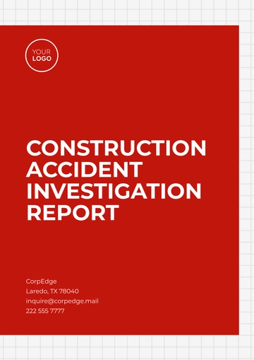Free Construction Accident Investigation Report Template to Edit Online