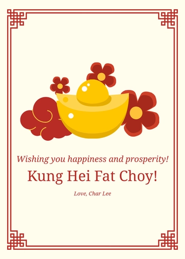 Free Chinese New Year Greetings Template to Edit Online