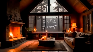 Free Fireplace Background for Computer Template to Edit Online