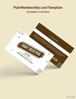 Pub Membership Card Template