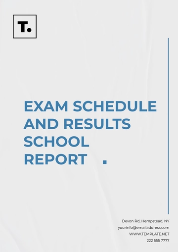 Free Exam Schedule and Results  School Report Template to Edit Online