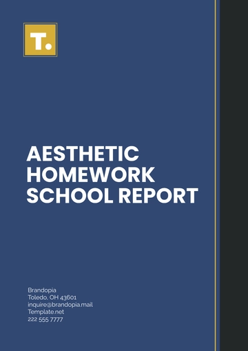 Free Aesthetic Homework School Report Template to Edit Online