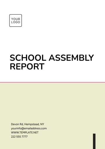 Free School Assembly Report Template to Edit Online