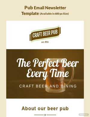 Pub Email Newsletter Template