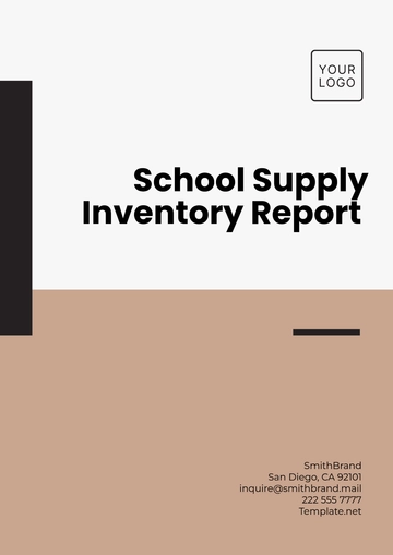 Free School Supply Inventory Report Template to Edit Online