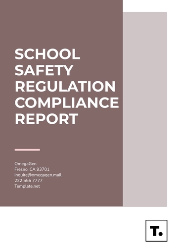 Free School Safety Regulation Compliance Report Template to Edit Online