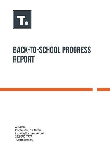 Free Back-to-School Progress Report Template to Edit Online