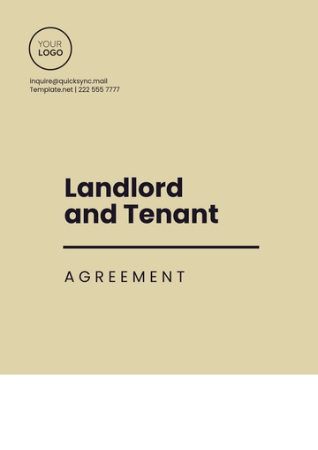 Free Landlord and Tenant Agreement Template to Edit Online