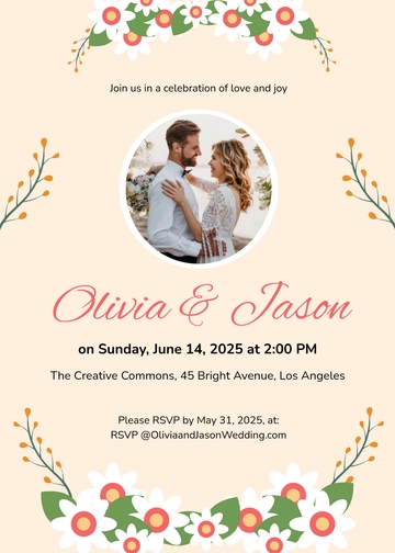 Free Colorful DIY Wedding Invitation Template to Edit Online