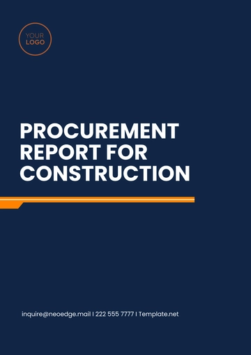 Free Procurement Report for Construction Template to Edit Online