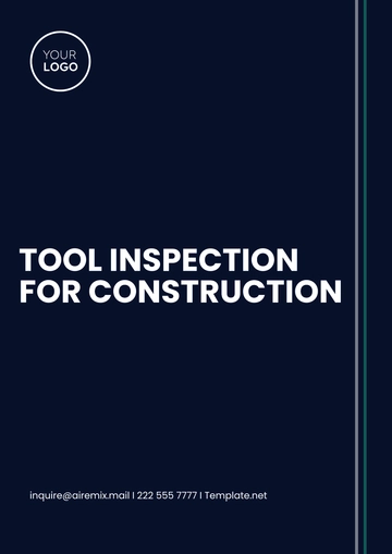 Free Tool Inspection for Construction Template to Edit Online
