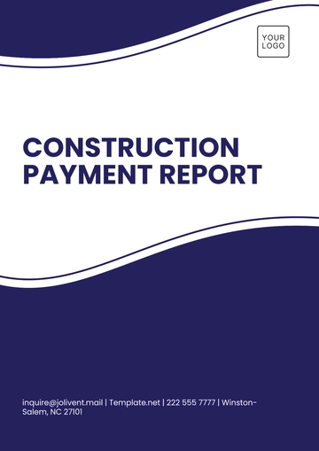 Free Construction Payment Report Template to Edit Online
