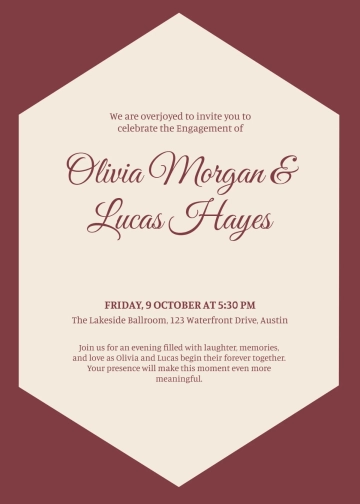 Free Personalized Engagement Invitation Template to Edit Online