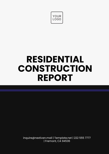 Free Residential Construction Report Template to Edit Online