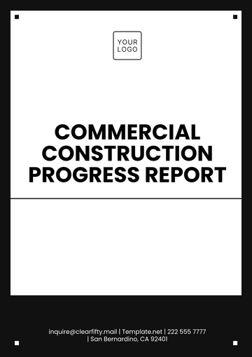 Free Commercial Construction Progress Report Template to Edit Online