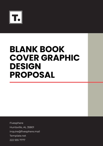 Free Blank Book Cover Graphic Design Proposal Template to Edit Online