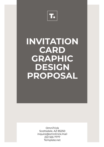 Free Invitation Card Graphic Design Proposal Template to Edit Online
