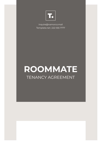 Free Roommate Tenancy Agreement Template to Edit Online