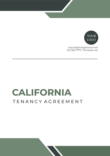 Free California Tenancy Agreement Template to Edit Online