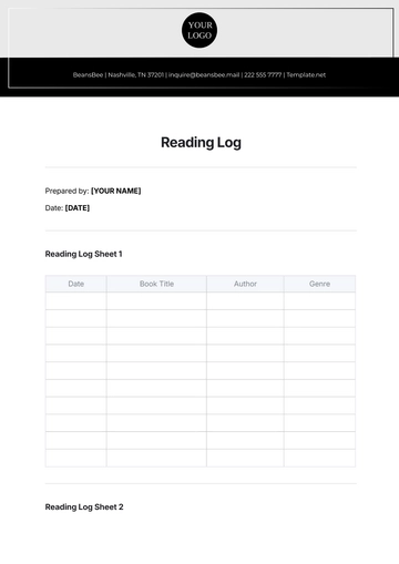Free Reading Log Template to Edit Online