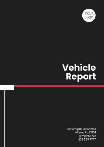 Free Vehicle Report Template to Edit Online