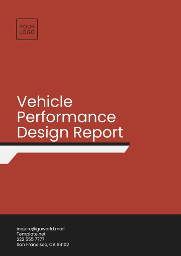 Free Vehicle Performance Design Report Template to Edit Online