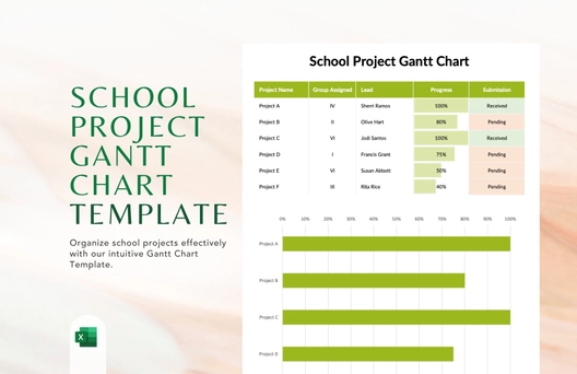 School Project Gantt Chart Template