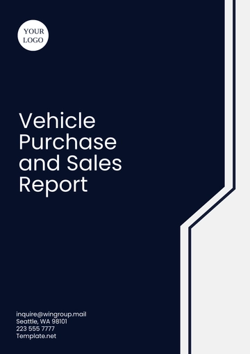 Free Vehicle Purchase and Sales Report Template to Edit Online