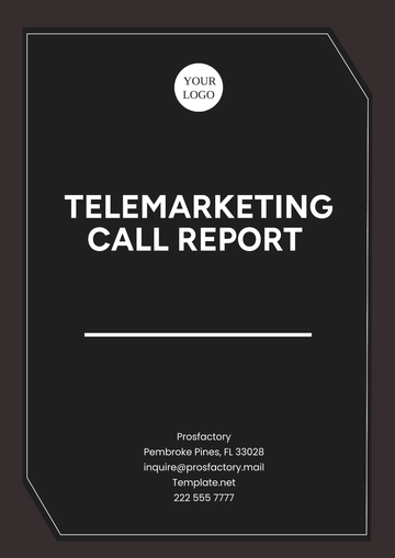 Free Telemarketing Call Report Template to Edit Online