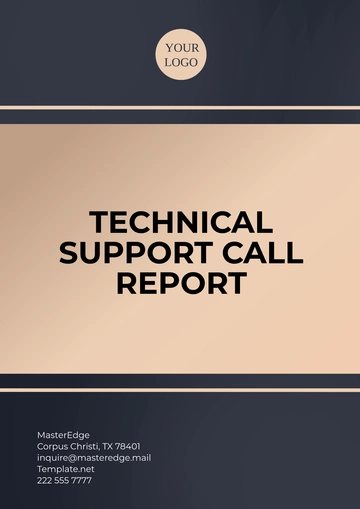 Free Technical Support Call Report Template to Edit Online