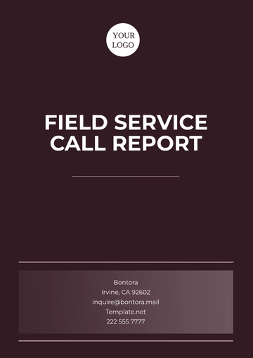 Free Field Service Call Report Template to Edit Online