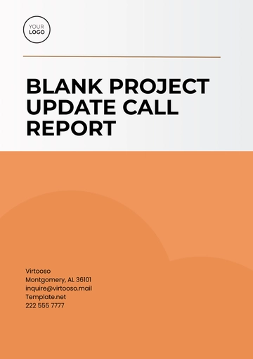 Free Blank Project Update Call Report Template to Edit Online