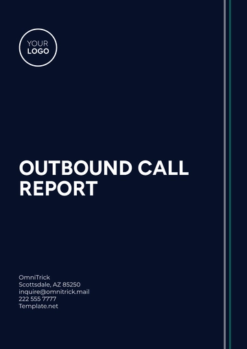 Free Outbound Call Report Template to Edit Online