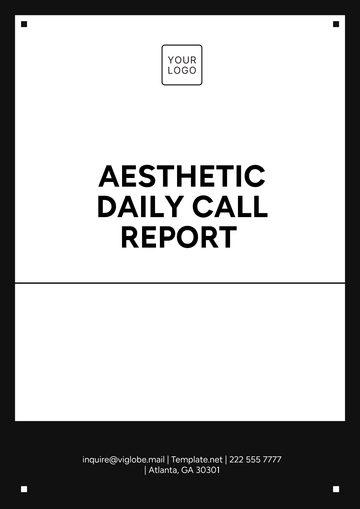 Free Aesthetic Daily Call Report Template to Edit Online
