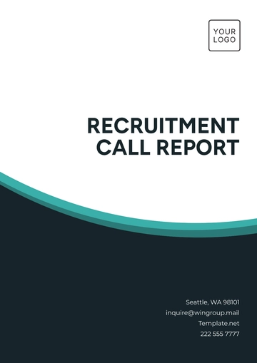Free Recruitment Call Report Template to Edit Online