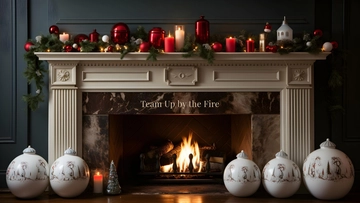Free Fireplace Background for Teams Template to Edit Online