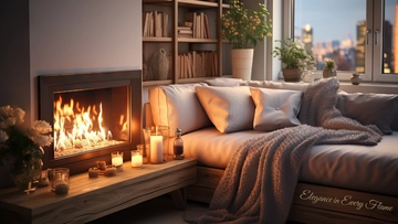 Free Aesthetic Fireplace Background Template to Edit Online
