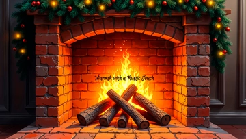 Free Brick Fireplace Background Template to Edit Online