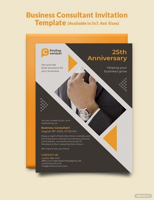 Business Consultant Invitation Template