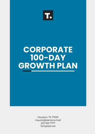Free Corporate 100-Day Growth Plan Template to Edit Online