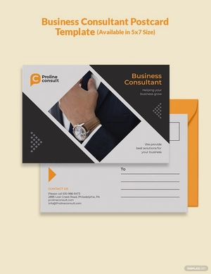 Business Consultant Postcard Template