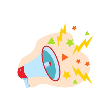 Free Colorful Megaphone Clipart to Edit Online