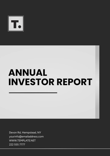 Free Annual Investor Report Template to Edit Online